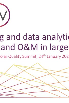 Monitoring and data analytics for fault diagnosis and O&M in large PV plants​