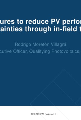 Procedures to reduce PV performance uncertainties through in field testing